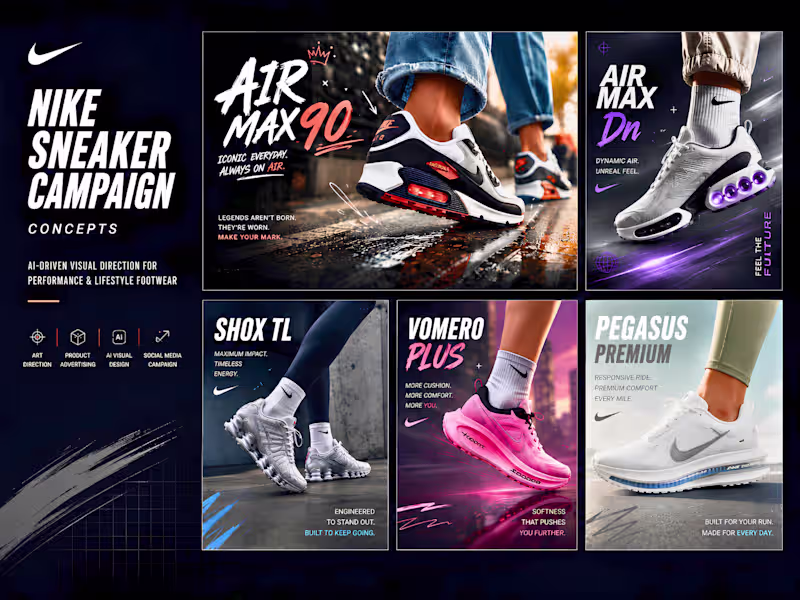 Cover image for Nike Sneaker Campaign Concepts —