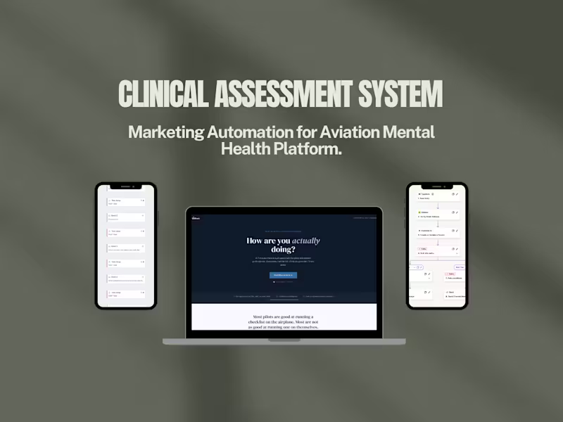 Cover image for End-to-End Clinical Assessment & Marketing Automation System.
