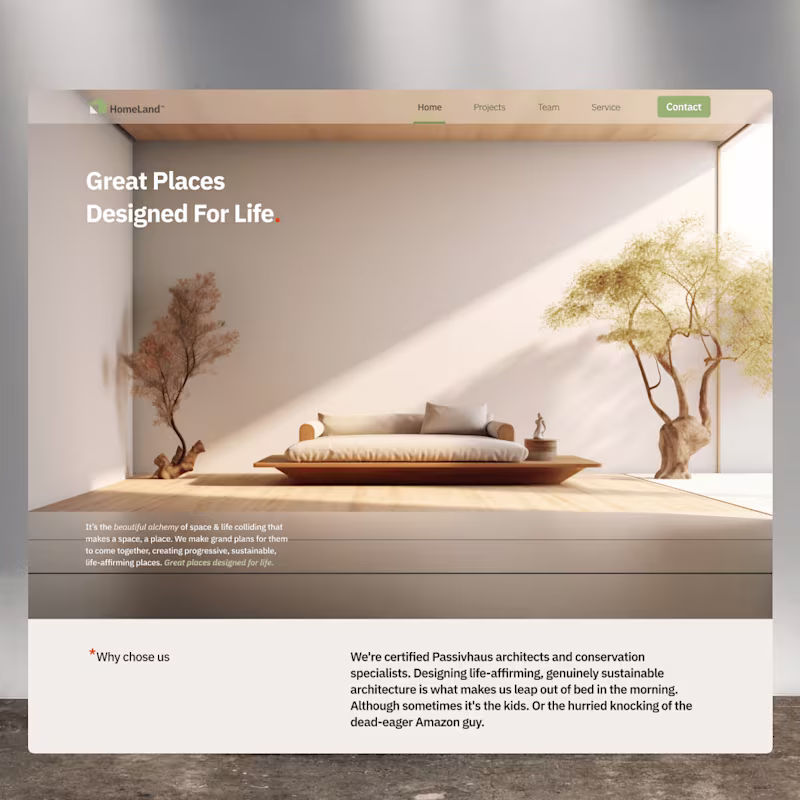 Cover image for Landing Page - Architecture and Interior Agency 