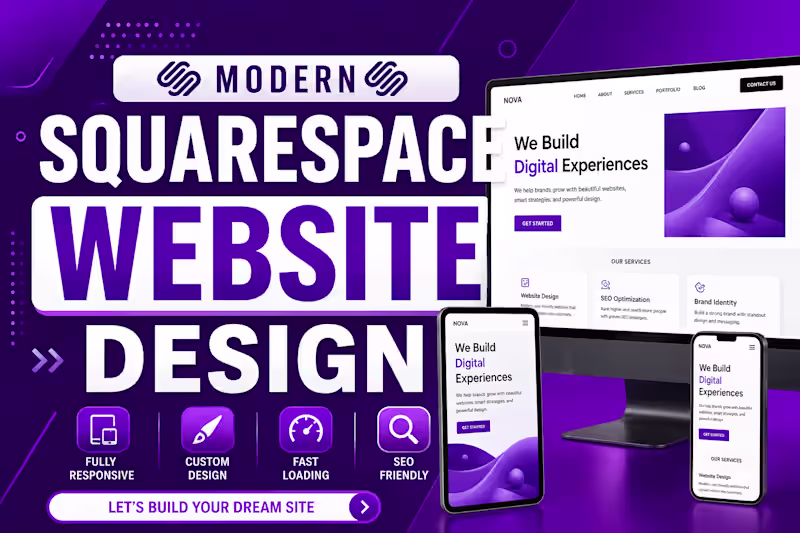 Cover image for Squarespace Website Design Redesign Squarespace Development