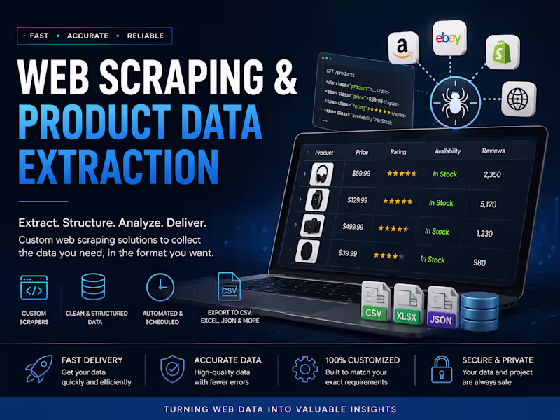 Cover image for Web Scraping & Product Data Extraction