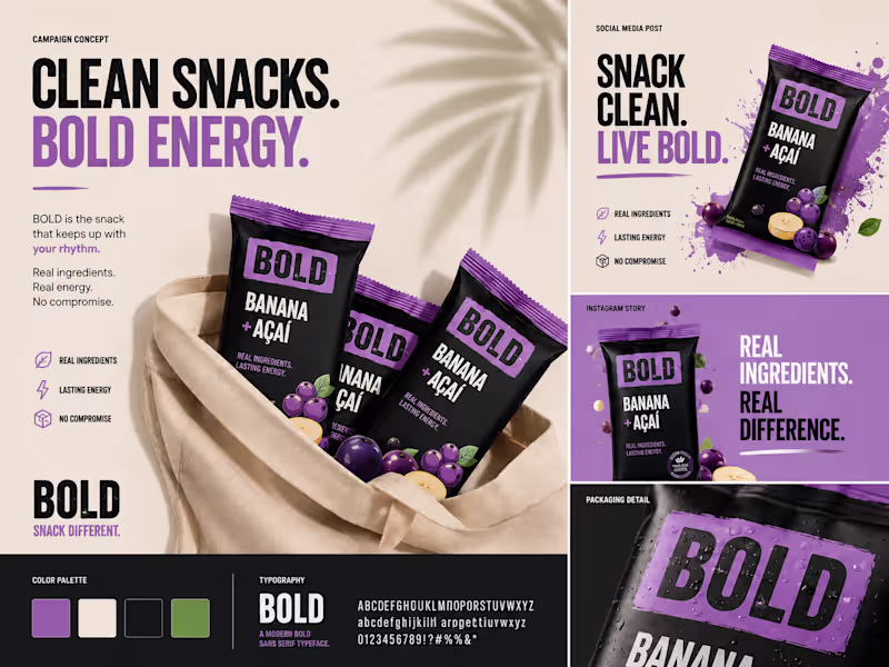 Cover image for BOLD Snack Campaign Concept
A clean