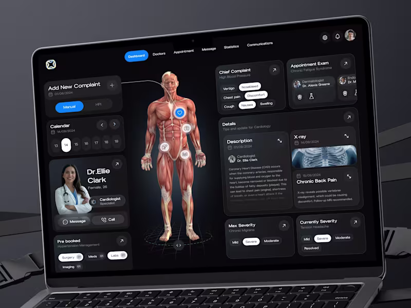 Cover image for Humanex-AI Medical Platform Dashboard UI Design