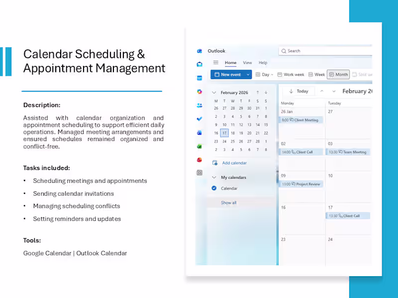 Cover image for Calendar Scheduling & Appointment Management