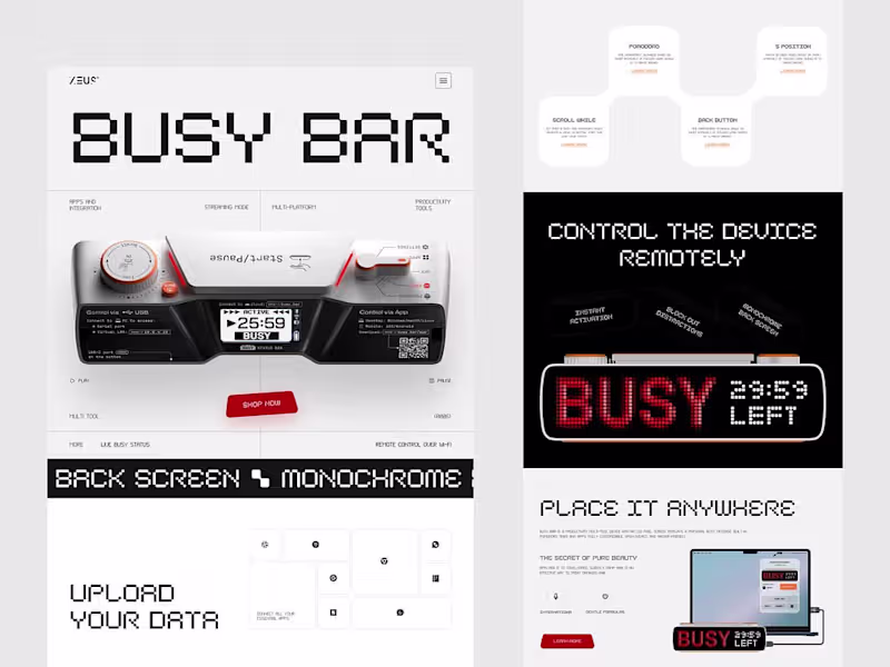 Cover image for Busy Bar Website Redesign Concept