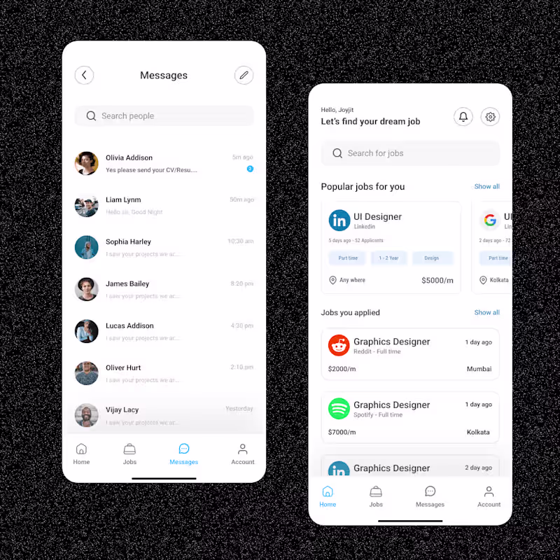 Cover image for Freelancer mobile app concept UI
