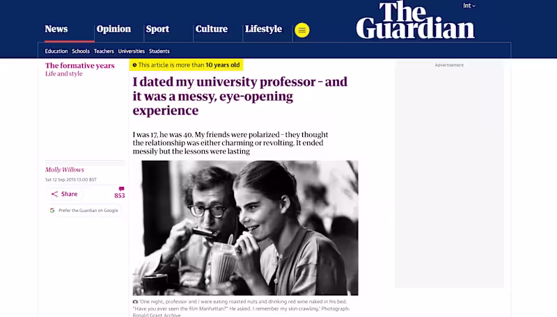 Cover image for Lifestyle Article for The Guardian