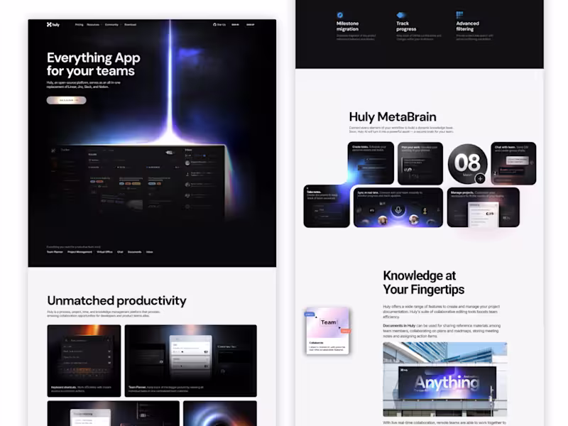 Cover image for Huly IO Website Recreation