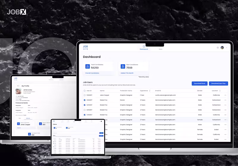 Cover image for JobX — Recruitment Dashboard (Web