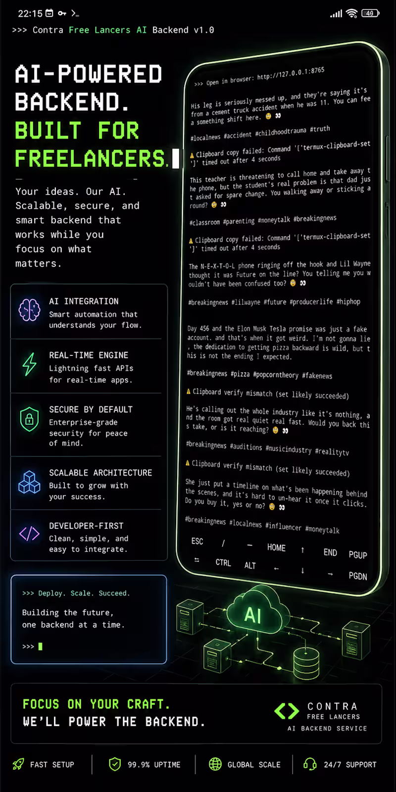 Cover image for AI-powered backend API