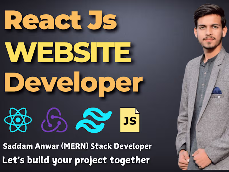 Cover image for I will be your frontend web Developer in React Redux Tailwind