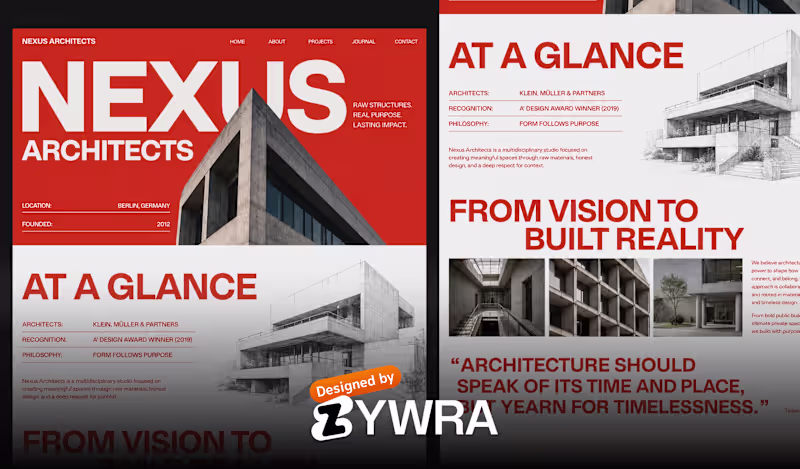 Cover image for Modern Architecture Studio Website UI