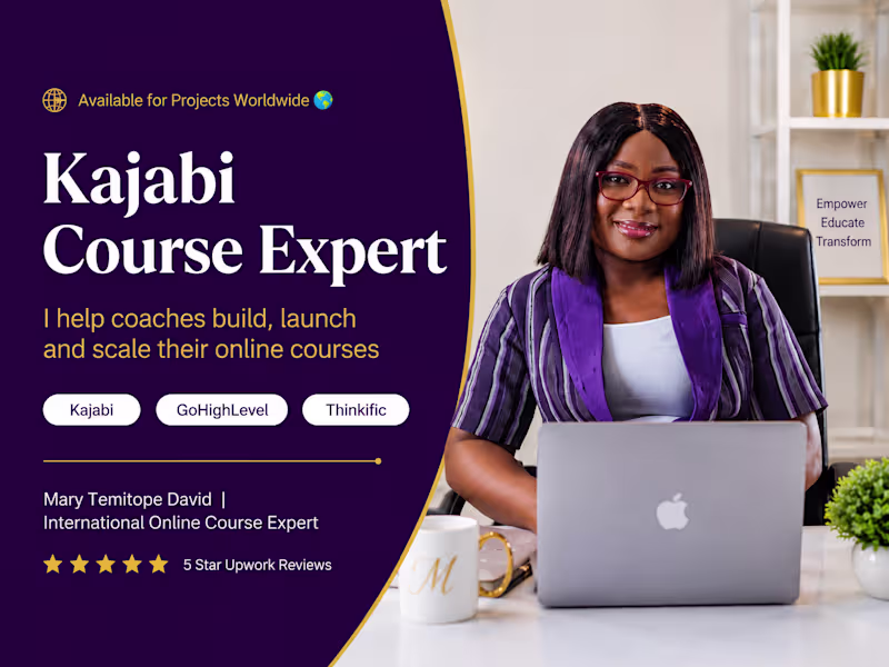 Cover image for I will build your Kajabi course  so you can start selling in 30 