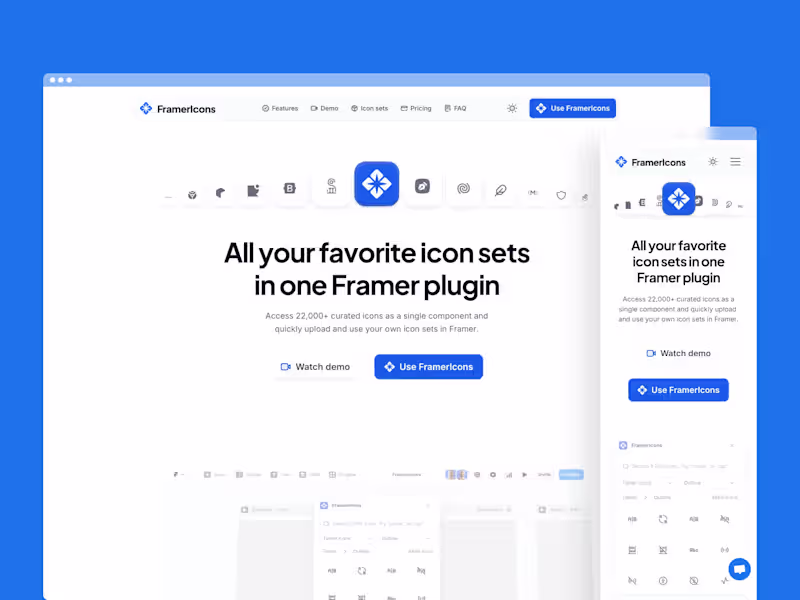 Cover image for FramerIcons - Framer design + development