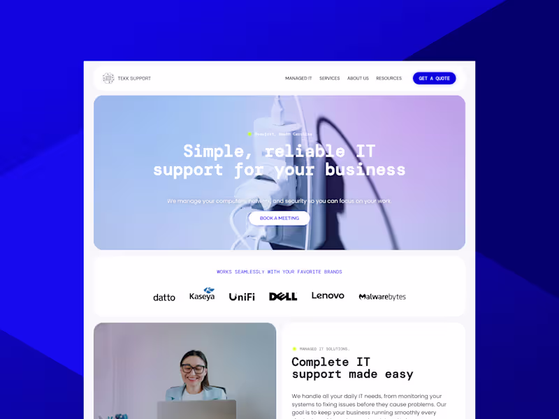 Cover image for Tekk Support Website Design and Development