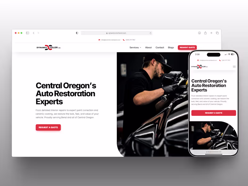 Cover image for Dynamic Color Inc. Website Design
