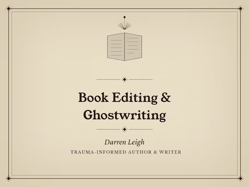 Cover image for Book Editing & Ghostwriting