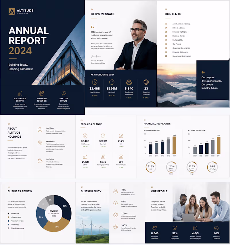 Cover image for Present your company's achievements with