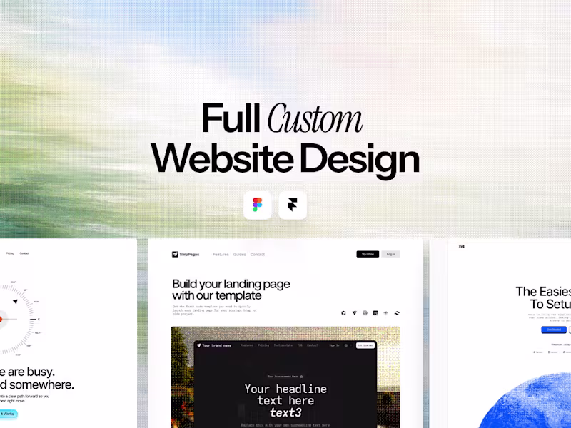Cover image for Full Custom Website Design