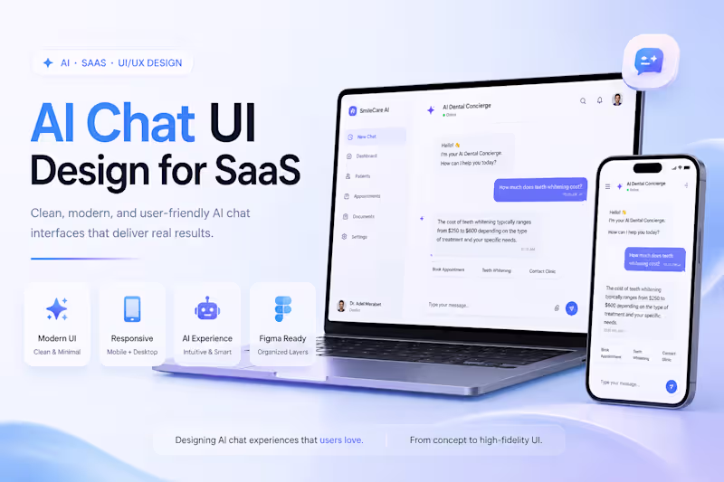Cover image for Premium AI Chat UI/UX Design for SaaS