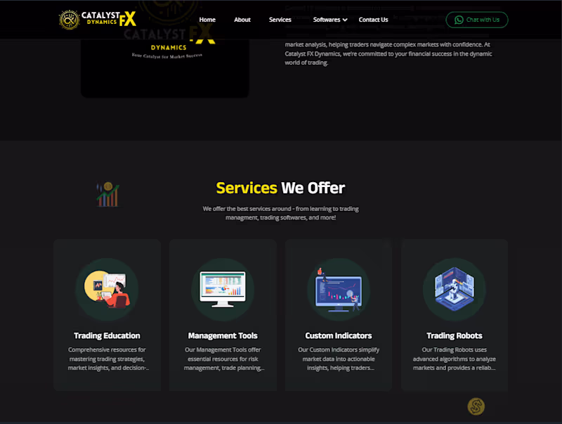 Cover image for Corporate Website Design & Deployment for Catalyst FX Dynamics