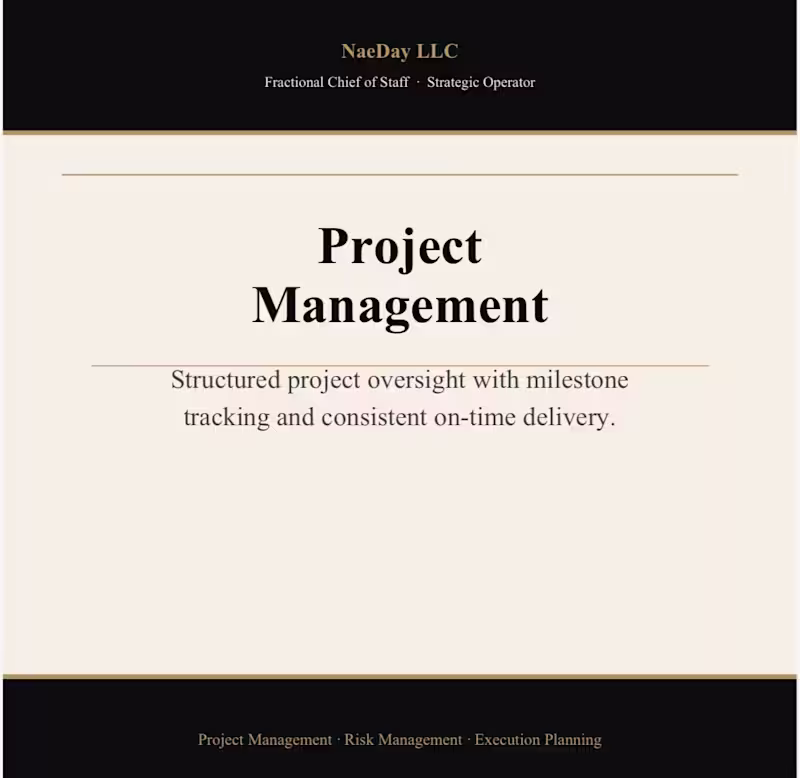 Cover image for Project Management