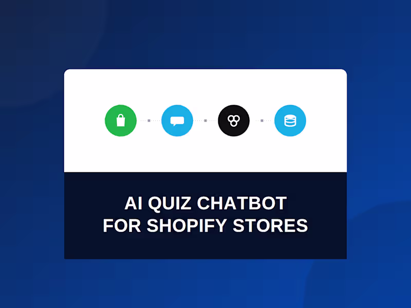 Cover image for  AI Quiz Chatbot for Shopify