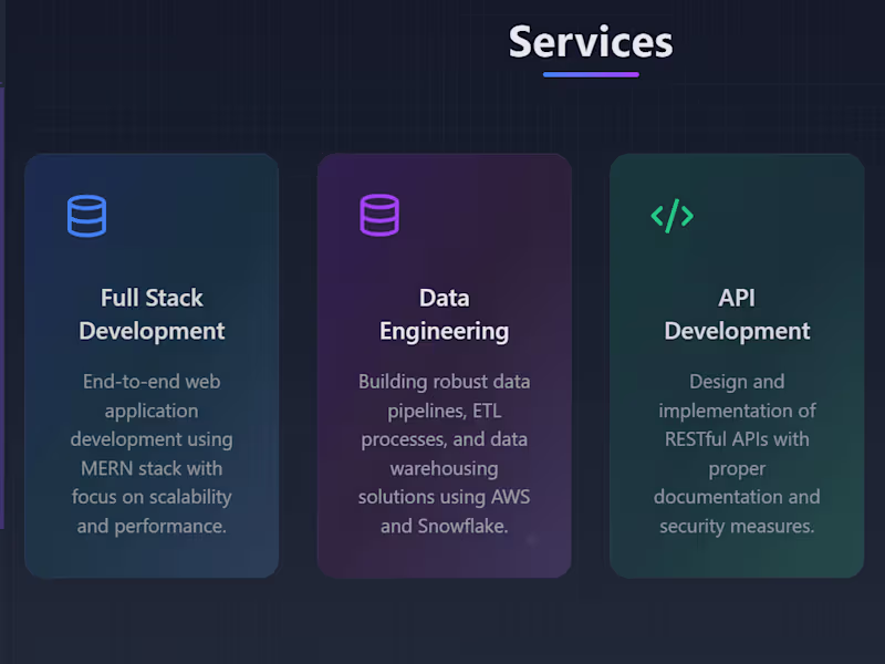 Cover image for Scalable Web Applications | MERN Stack & Data Engineering Expert