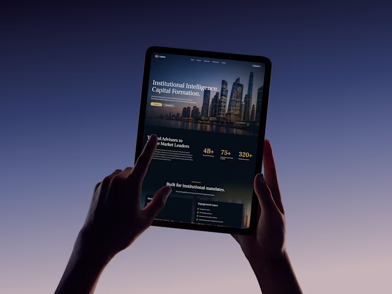 Cover image for Cardo Holdings: Private Markets Advisory Website