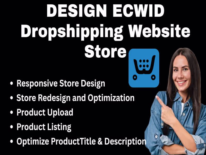 Cover image for Design Ecwid Dropshipping Website Store