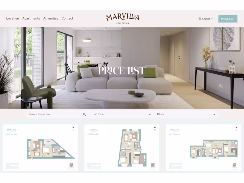 Cover image for Pricing page for Real Estate website