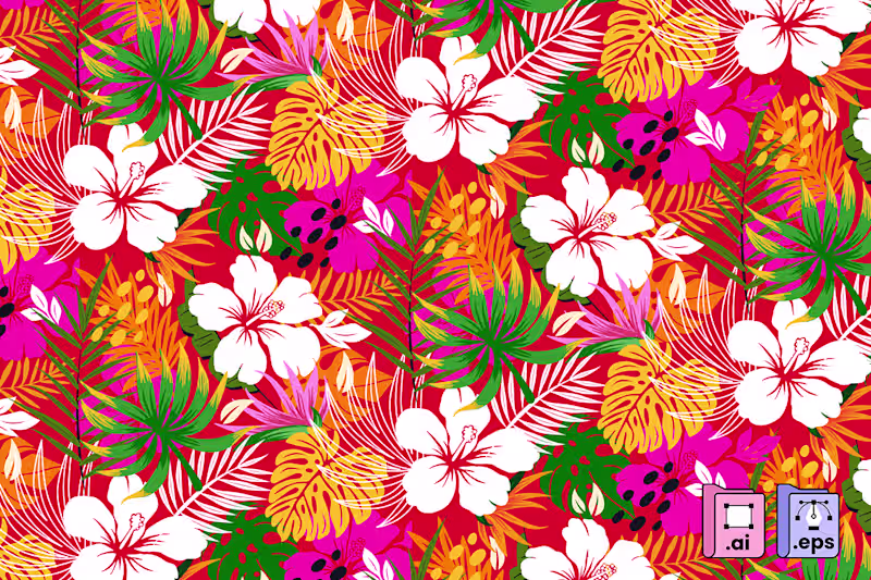 Cover image for Vibrant Tropical Pattern for Textiles & Branding Projects
