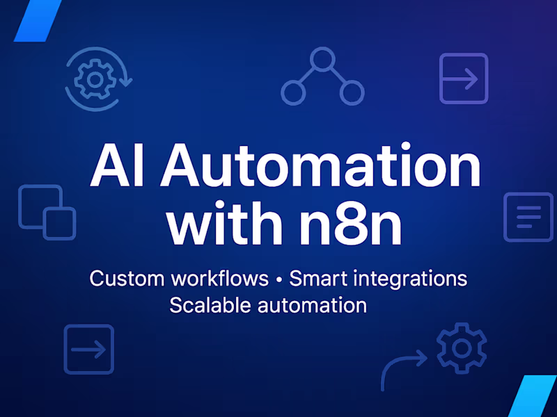 Cover image for AI Automation with n8n | Streamline Workflows & Save Time