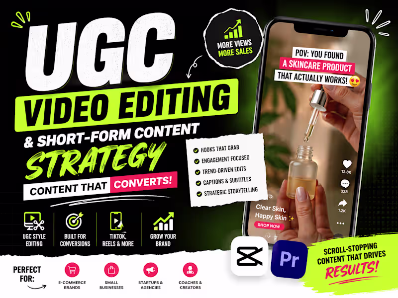 Cover image for UGC Video Editing & Short-Form Content Strategy for Brands