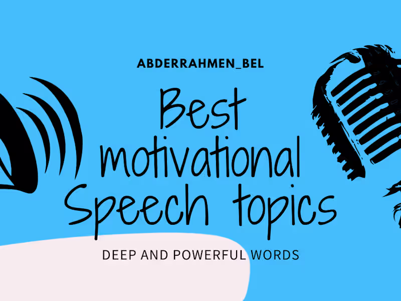 Cover image for I will write you a unique motivational speech