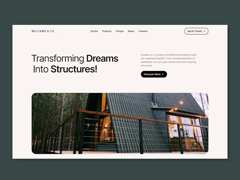 Cover image for Williams & Co Architecture Design Firm - Web Design