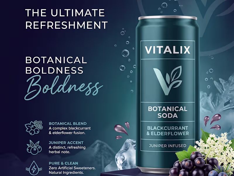 Cover image for VITALIX: Premium Botanical Soda |