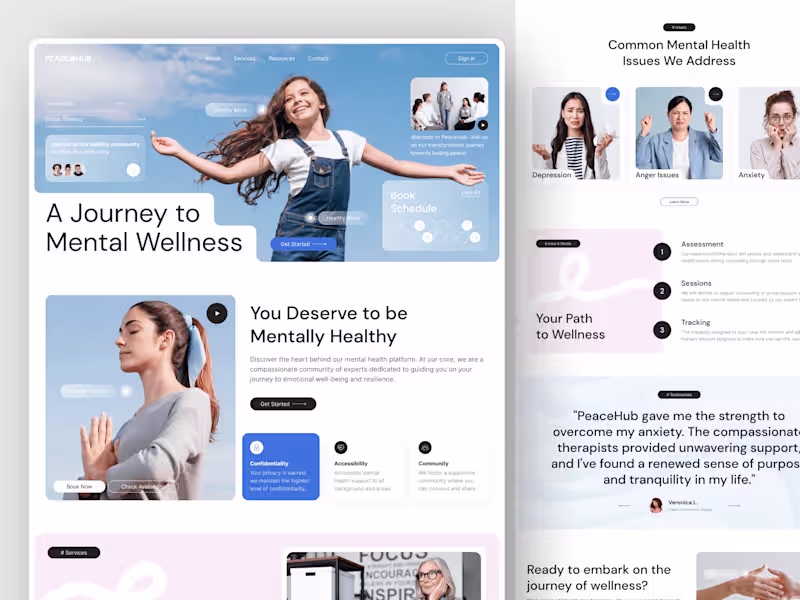 Cover image for Mental Health Clinic Website Design - Framer & Webflow