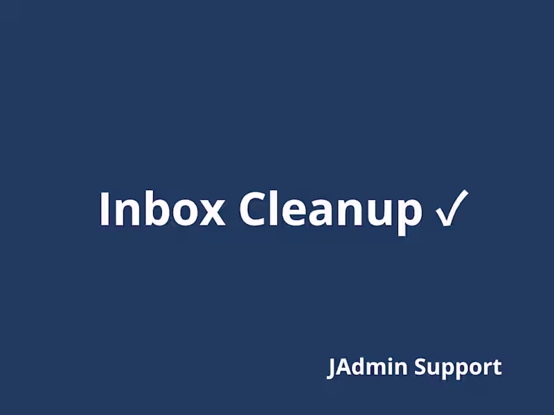 Cover image for One-Time Inbox Cleanup