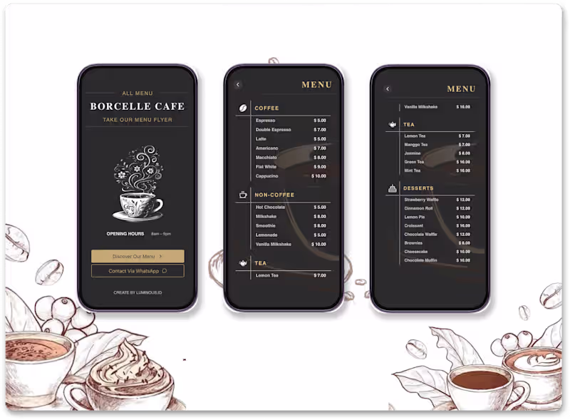 Cover image for Modern Cafe Digital Menu Transformation