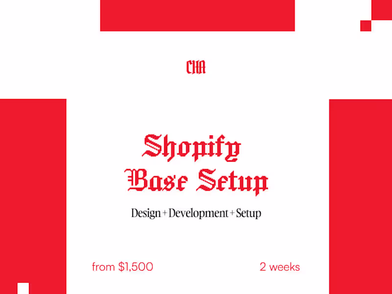 Cover image for Shopify Store Design & Setup — Base