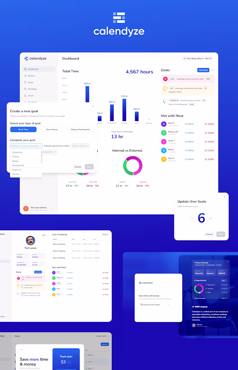 Cover image for UI/UX product design for a new start-up - Calendyze