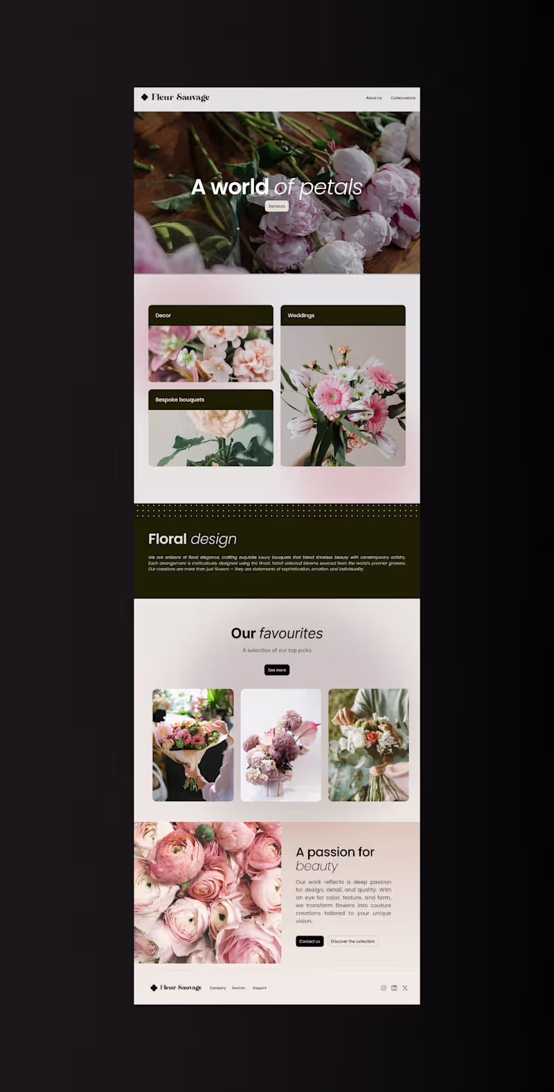 Cover image for Web design for a florist brand