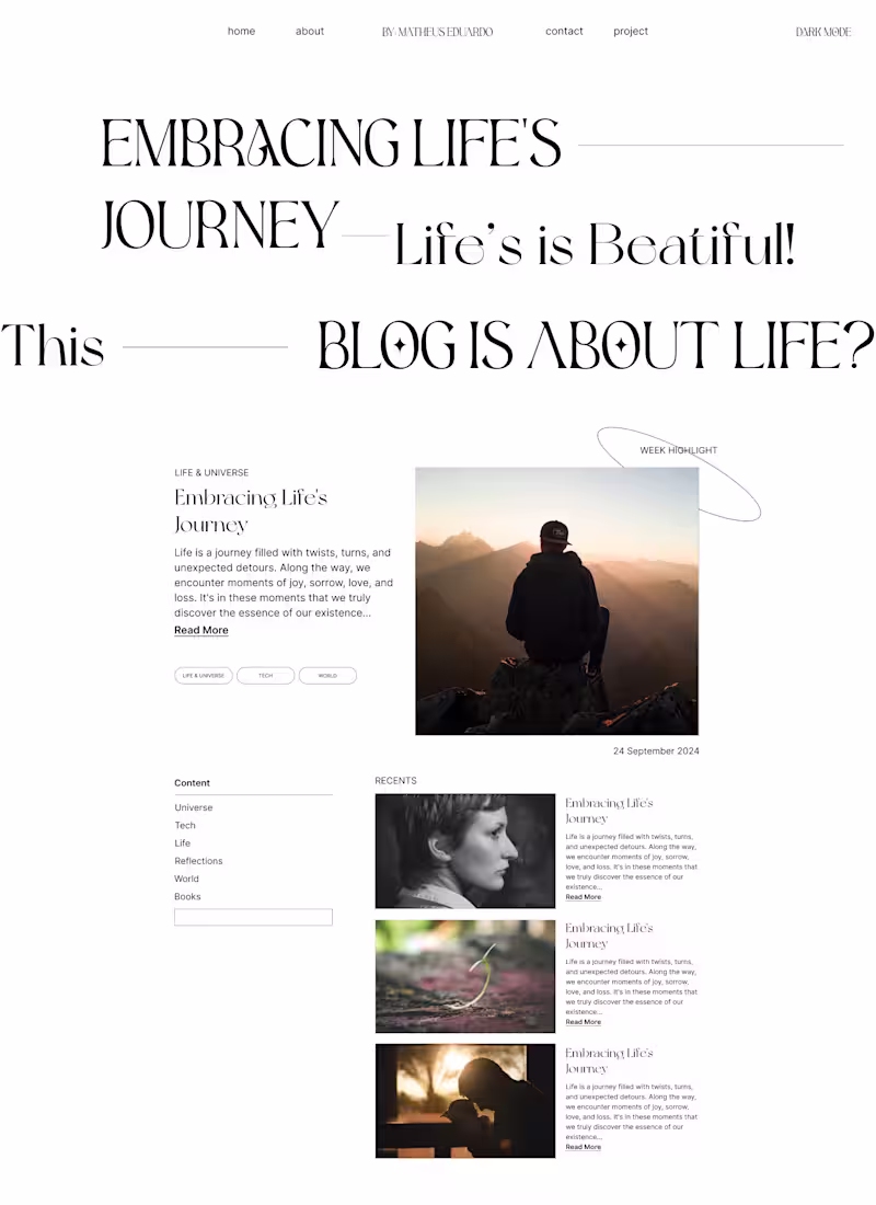 Cover image for Design UX/UI - Personal Blog