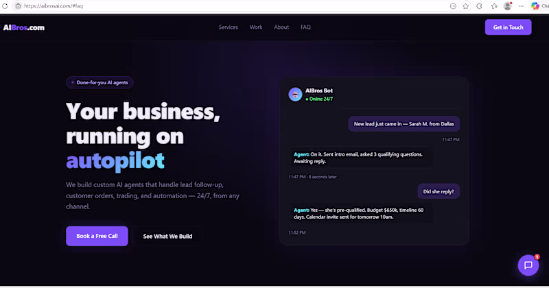 Cover image for AIBros.com (http://AIBros.com) marketing site —