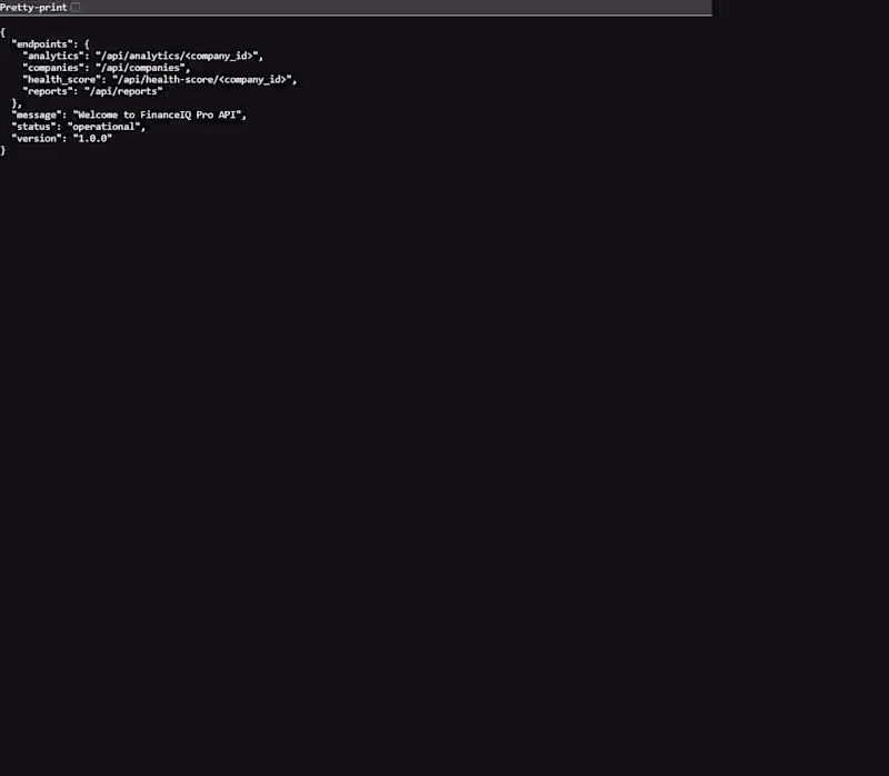 Cover image for FinanceIQ Pro – Secure Flask REST API Backend