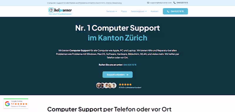Cover image for Helpcorner - Website