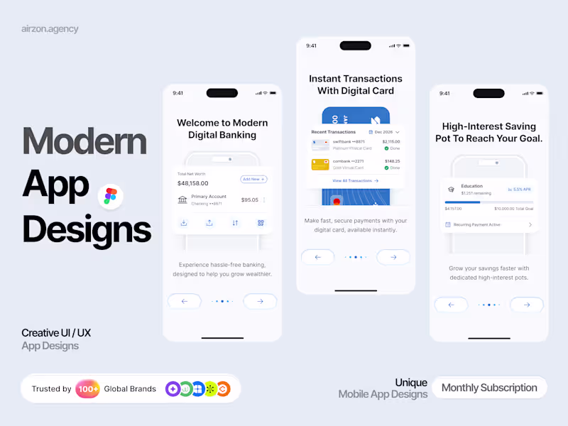 Cover image for App UI/UX Design Subscription | Mobile Apps in Figma