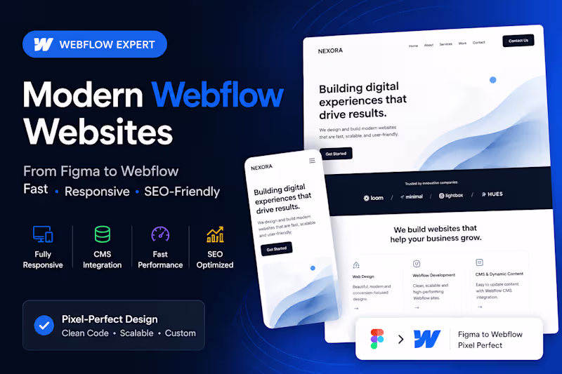 Cover image for I will build a modern Webflow website from Figma