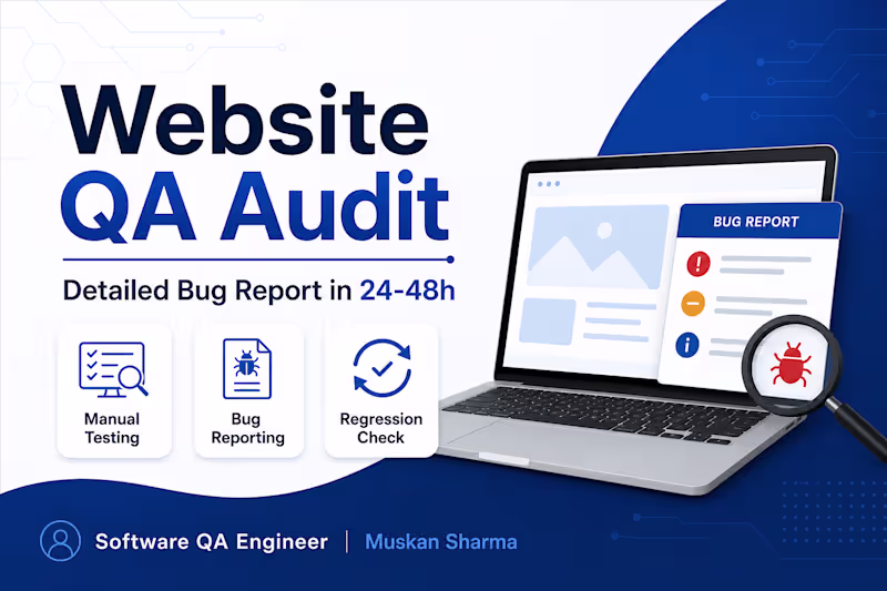 Cover image for Website QA Audit & Bug Report